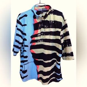 Jamie Sadock Women's Short Sleeve Polo Athletic Golf Shirt Size L